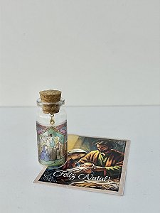 Lembrança de Natal no vidro