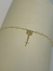 Pulseira Semijoia Pérola São Bento