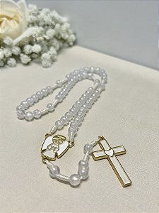 Terço Infantil Acrílico Branco