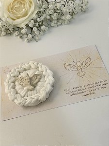 Chaveiro Espírito Santo Artesanal Branco