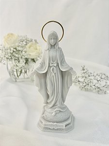 Nossa Senhora das Graças 15 cm Resina Branca