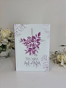 Bíblia Capa Flores Rosa Ave-Maria