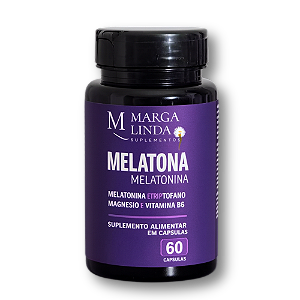Marga Linda Melatona – Suplemento com Melatonina, Triptofano, Magnésio e Vitamina B6 (60 cápsulas)