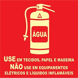Placa Extintor Água Modelo 2 – E5 ÁGUA MOD2
