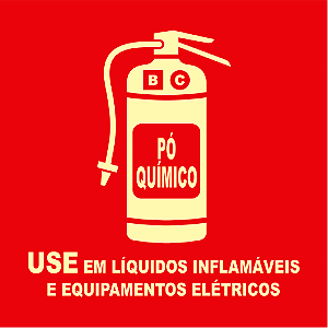 Placa Extintor Pó Químico Modelo 2 – E5 PQS MOD2