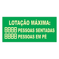 Placa Indicação da Lotação Máxima – M2