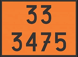 PLACA NUMEROLOGIA 33/3475