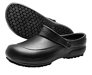 SAPATO UNISSEX PROFISSIONAL ANTIDERRAPANTE - BB60 PRETO