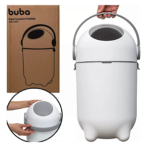 Buba Lixeira Mágica Antiodor para Fraldas Branca