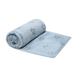 Buba Mantinha Bebê Toque Macio Azul Estrelinhas