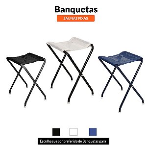 Banqueta para sauna fixa