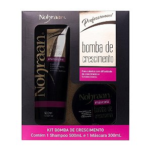 Kit Bomba de Crescimento Shampoo 500ml + Máscara 300ml | Profissional