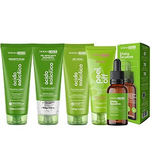 Kit Ácido Salicílico Antioleosidade Com Peel Off Solução Total