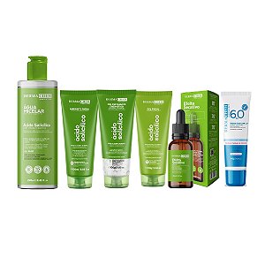 Kit Ácido Salicílico Antioleosidade Com Protetor Solar Facial Solução Total