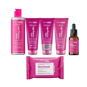 Kit Solução Total Rosa Mosqueta Cuidado Facial Com Sérum Completo
