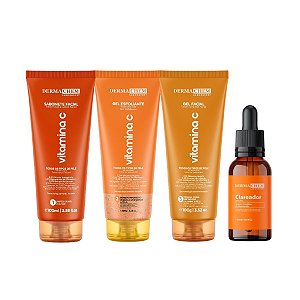 Kit Solução Total Vitamina C Cuidado Facial Com Sérum