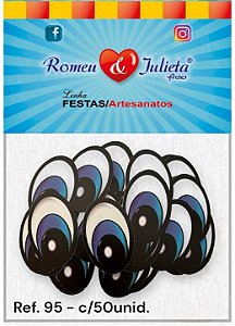 Ref.- 95 - Olho de papel cartão - nº05 c/50 unid. - 34x50mm