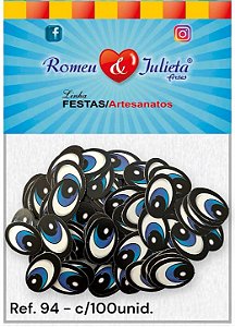 Ref.- 94 - Olho de papel cartão - nº04 c/100 unid. - 22x32mm