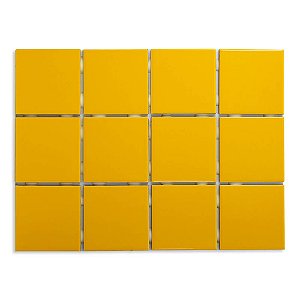 Pastilhas Cerâmicas Amarelo 10X10 cm - Caixa C/ 1,95m²