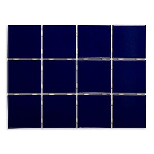 Pastilhas Cerâmicas Azul Cobalto 10X10 cm - Caixa C/ 1,95m²