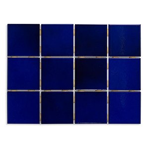 Pastilhas Cerâmicas Azul Laguna 10X10 cm - Caixa C/ 1,95m²