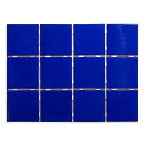 Pastilhas Cerâmicas Azul Royal 10X10 cm - Caixa C/ 1,95m²