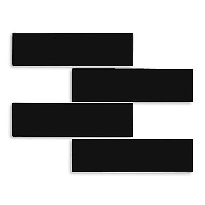 Pastilhas Cerâmicas Black Mate 07X26 cm - Caixa C/ 0,92m²