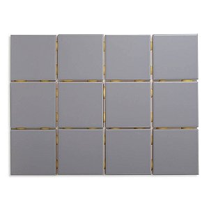 Pastilhas Cerâmicas Cinza Médio 10X10 cm - Caixa C/ 1,95m²