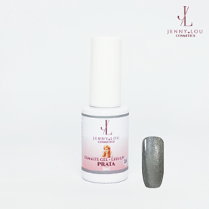 Esmalte em Gel Led/UV Prata 8ml Jenny Lou Cosmetics