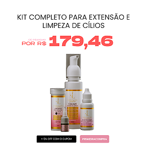 Kit Completo para Extensão e Limpeza de Cílios Jenny Lou