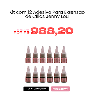 Kit com 12 Adesivo Para Extensão de Cílios Jenny Lou Cosmetics