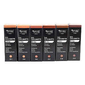 Base Matte Fluida Oil-Free da Max Love- Tons Medios e Escuros (306 / 311 )