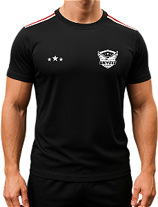 Camiseta Dry-fit Preto para Academia Uniforme SKYFIT Unissex