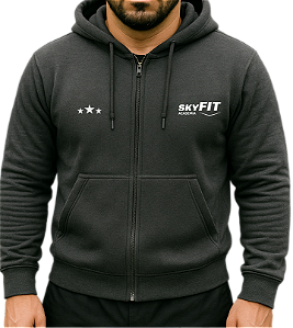 Blusa Moletom Cinza Chumbo PERSONAL Uniforme SkyFIT Unissex