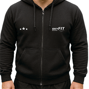 Blusa Moletom PRETO Uniforme SkyFIT ALUNOS Unissex