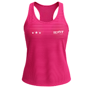 Camiseta Regata Feminina Modelo Nadador Dry-fit ROSA para Academia Uniforme SKYFIT