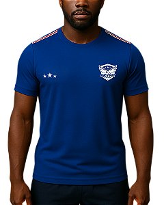 Camiseta Dry-fit AZUL ROYAL para Academia Uniforme SKYFIT Unissex