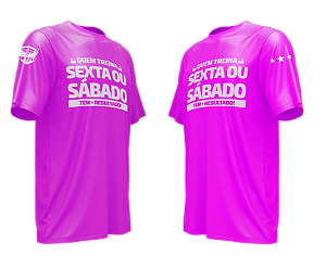 Camiseta Dry-Fit #EUTREINOSEXTA padrão nova metodologia Skyfit