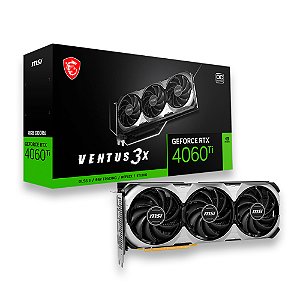 PLACA DE VIDEO NV RTX 4060TI 8GB GDDR6 128B VENTUS 3X OC MSI