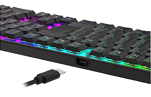 TECLADO MECANICO APAS RGB S. MARRON K535-KB PRETO REDRAGON