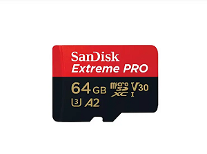 CARTÃO MEMORIA 64GB MICROSD EXTREME PRO SANDISK