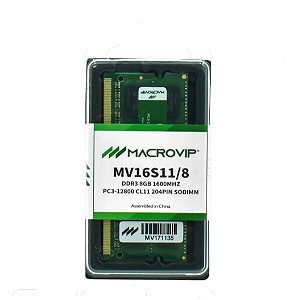 MEMORIA NOTE 8GB DDR3 1600 MV16S11/8 MACROVIP
