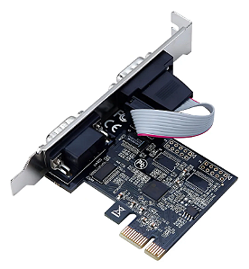 PLACA PCI-E 2 PORTAS SERIAL DB9 LOW PROFILE COMTAC
