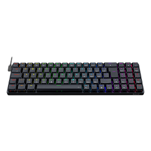 TECLADO MEC. PERFIL BAIXO ASHE RGB S. MARROM K626-KB PTO REDRAGON