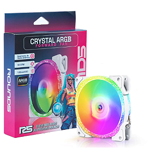 FAN 120MM CRYSTAL FORWARD PWM ARGB BRANCA ROUND5