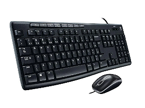 KIT TECL+MOUSE USB MK200 CINZA LOGITECH