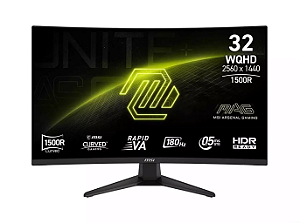 MONITOR 31.5" LED CURVO MAG 321CQF E18 LED WQHD 180HZ 9S6-3DE04T-004 MSI