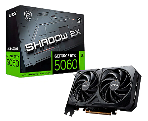 PLACA DE VIDEO 8GB NV RTX 5060 GDDR7 128BITS SHADOW 2X OC 912-V537-038 MSI