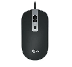 MOUSE USB MS104 2000 DPI PRETO LECOO