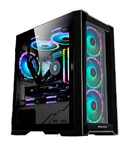 GABINETE GAMER MATX ASTRA S/ FAN PRETO ROUND5